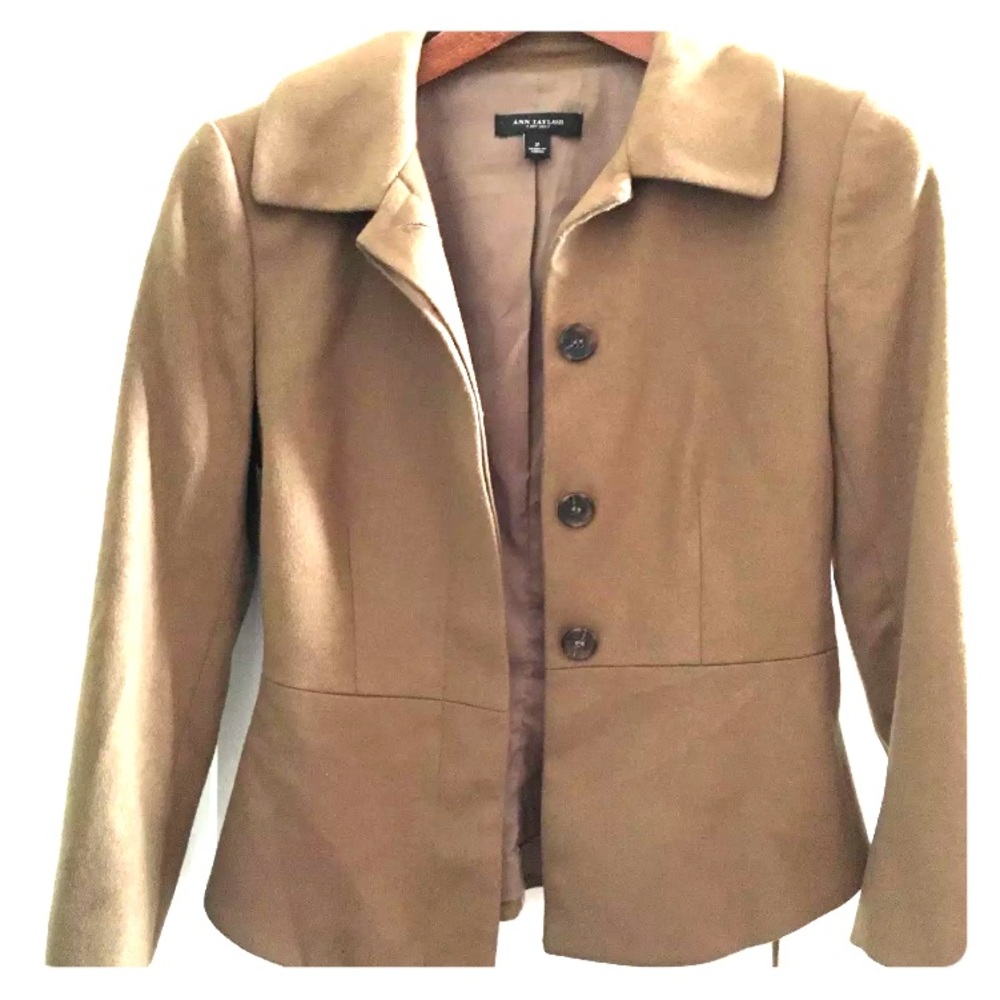 ANN TAYLOR wool blend 2 coat winter fall tie belt